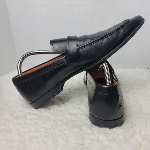 Magnanni Lino Mens Penny Loafer Size 8.5   Black Leather Buckle Shoes main image 9